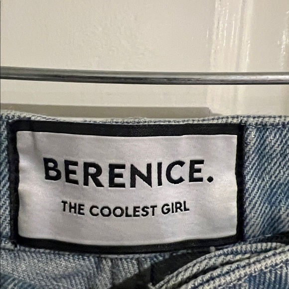 Berenice Light Blue Wide Leg Jeans with silver nail head Accents - Picture 4 of 4